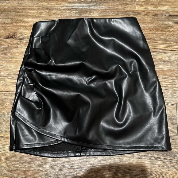Faux Leather Mini Skirt - Picture 1 of 3